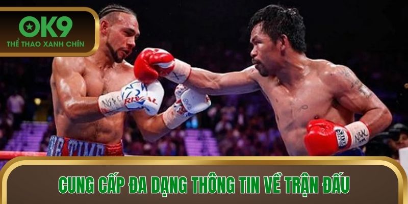 Cung cấp đa dạng thông tin về trận đấu