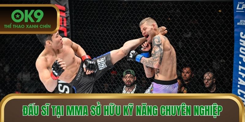 Đấu sĩ tại MMA sở hữu kỹ năng chuyên nghiệp