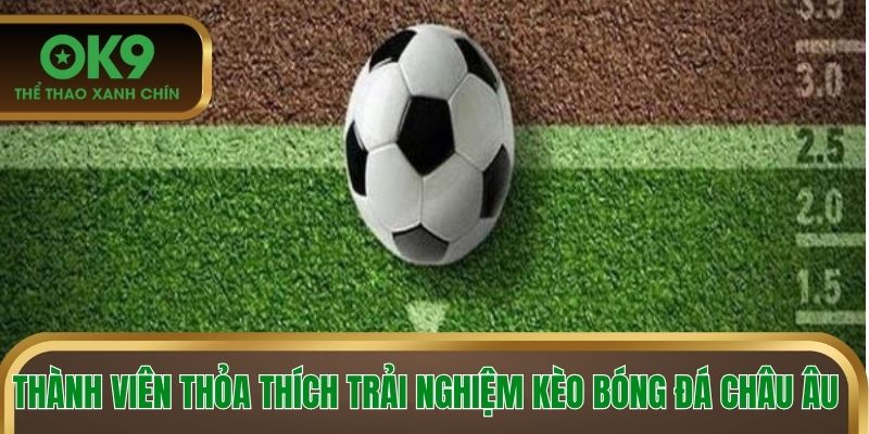 Thành viên thỏa thích trải nghiệm kèo bóng đá châu Âu